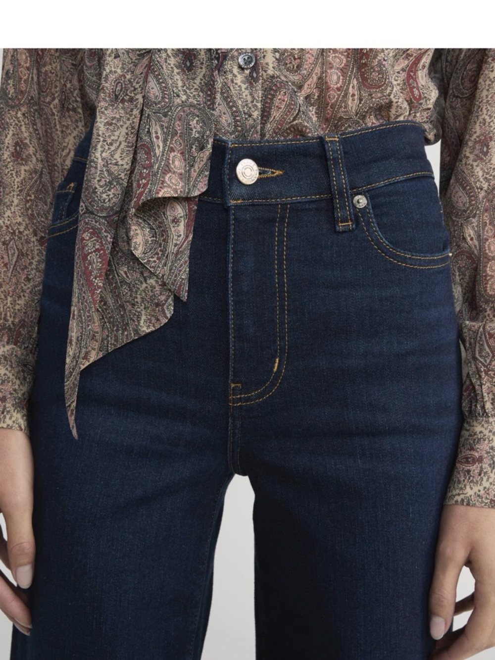 Frame Le Slim Palazzo Jeans Wide Leg - Picture 3 of 6